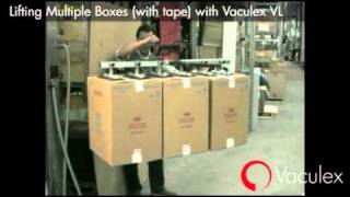 Lifting Multiple Boxes (with tape) with Vaculex VL