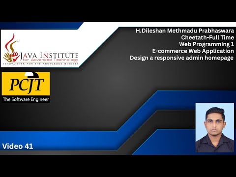 Web Programming 1| Task 41| eShop | 1st year | Java Institute | Dileshan