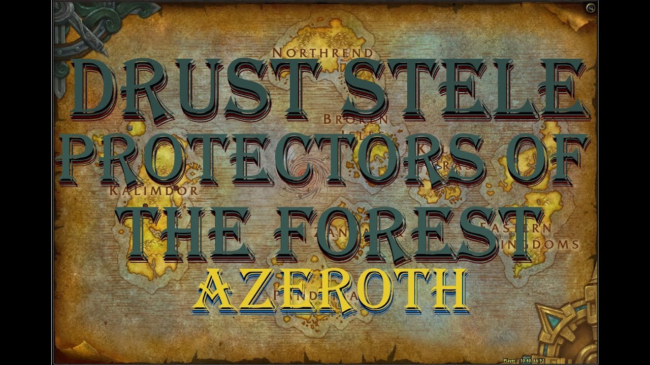 Drust Stele Protectors of the forest Shown from the nearest flight