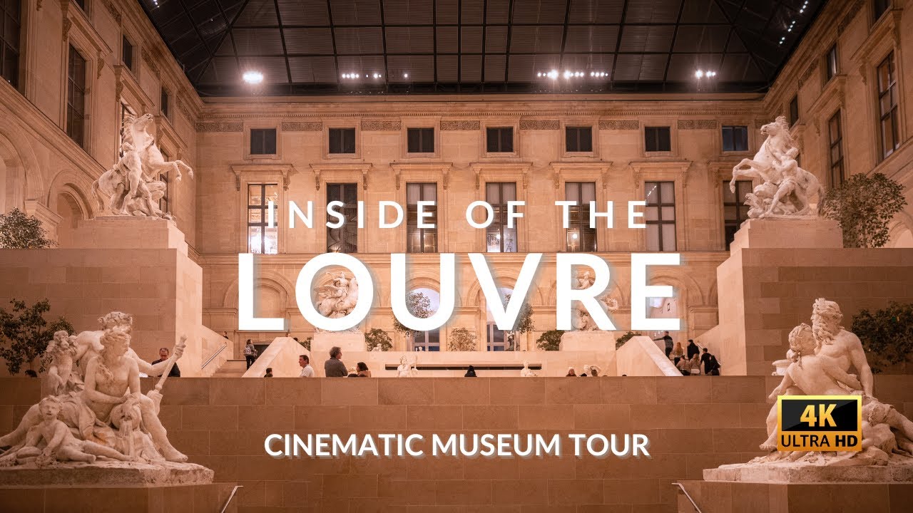 LOUVRE at NIGHT || 4K Cinematic Experience in 6 Minutes || Atmospheric
