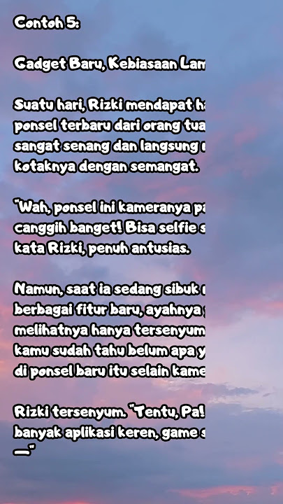 CONTOH TEKS ANEKDOT FENOMENA SAAT INI
