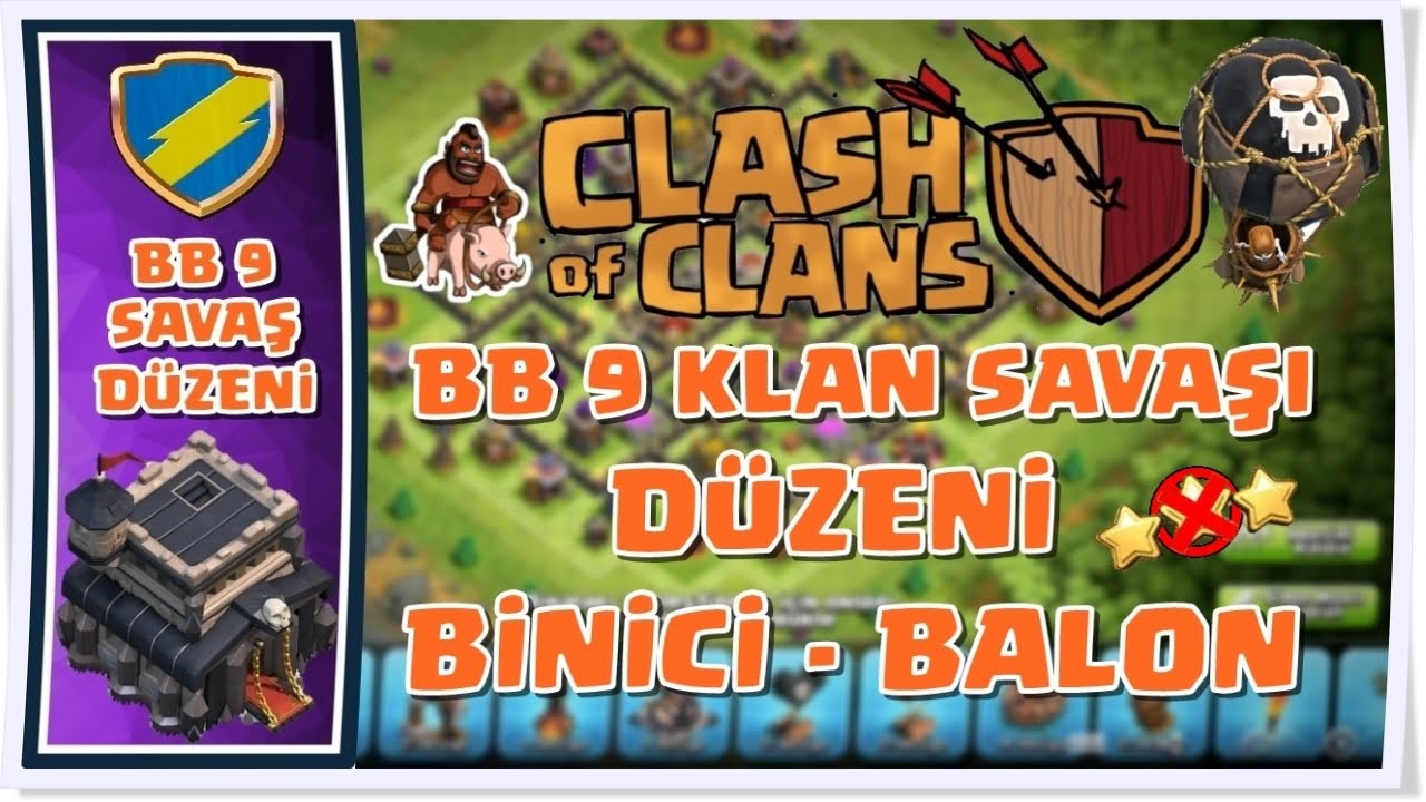 Clash of Clans - 9. Seviye Belediye Binası Klan Savaşı Düzeni | Anti 3 ...