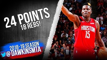 Clint Capela Full Highlights 2018 12 27 Rockets vs Celtics   24 Pts 18 Rebs!  FreeDawkins