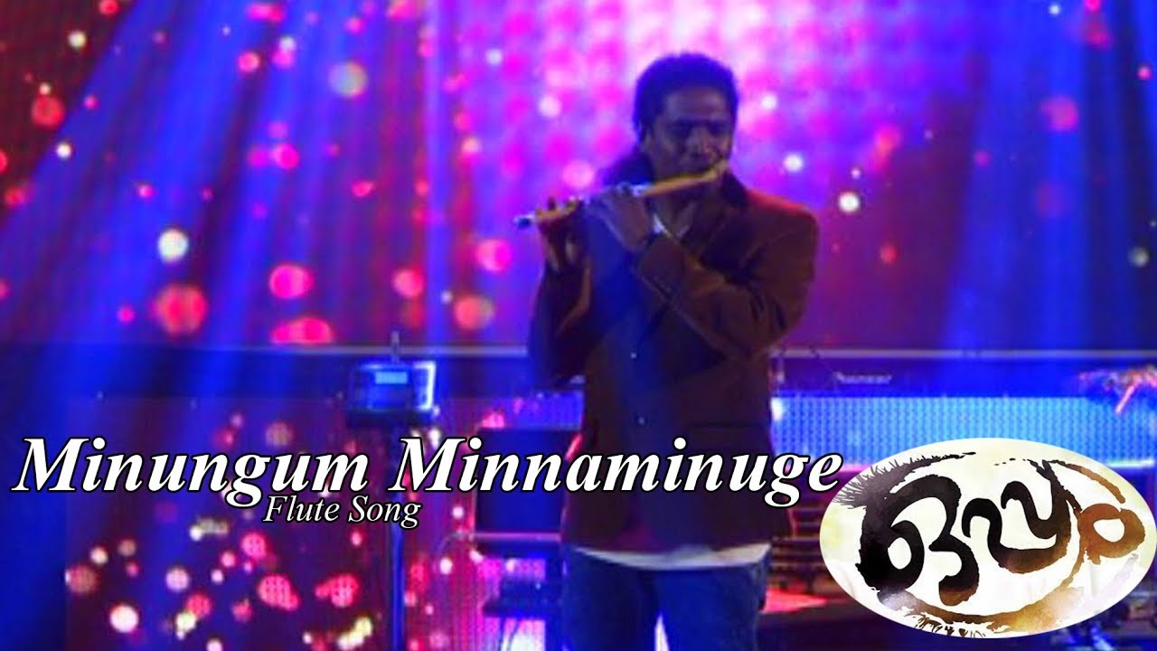 Minungum Minnaminuge Flute Song HD  Mohanlal  Film Oppam  Flute Cover by Rajesh Cherthala
