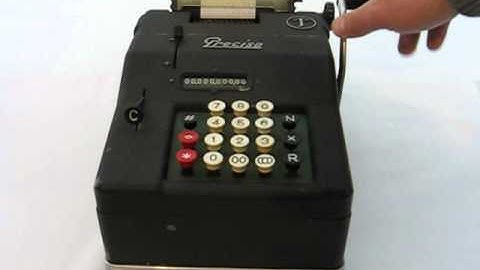 Precisa Adding Machine Antique 102-1 Rare Vintage Works Hermes