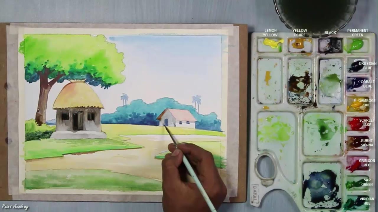  Watercolor  Painting  for Beginners  step by step simple 