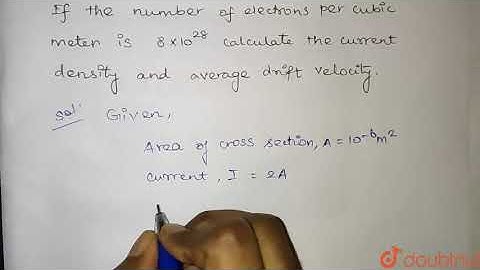 A copper wire of `10^(-6)m^(2)` are of cross section, carries a | Class 12 Physics | Doubtnut