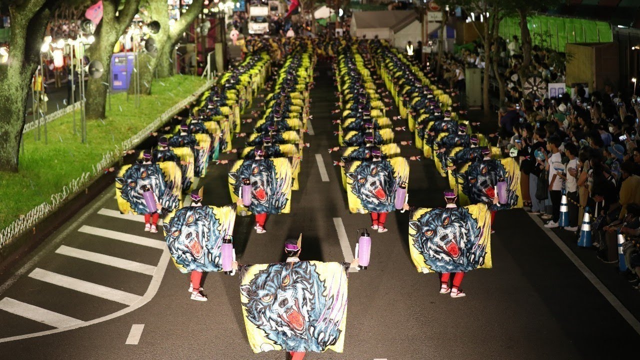 とらっくよさこい(ちふれ)　地方車からの景色　8/10追手筋(南)本部競演場　2024よさこい祭り