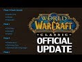 New Official WoW Classic Update! New Release Schedule