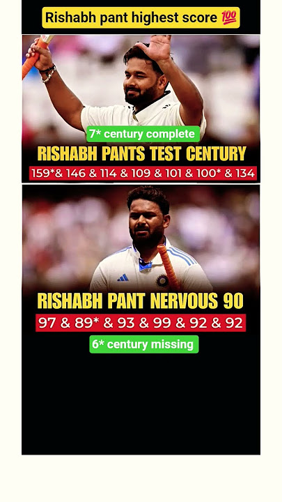 Rishabh pant 7* century💯 complete. 6* century missing 👀🗿📸💥