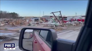 “It looks like a giant lawnmower just went through town,” Mayfield resident says