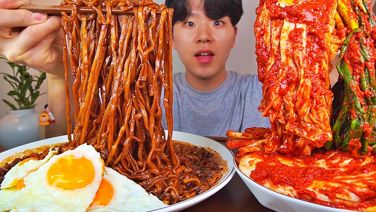 짜장라면 선화동실비김치. 도파민 도는 짜릿함.