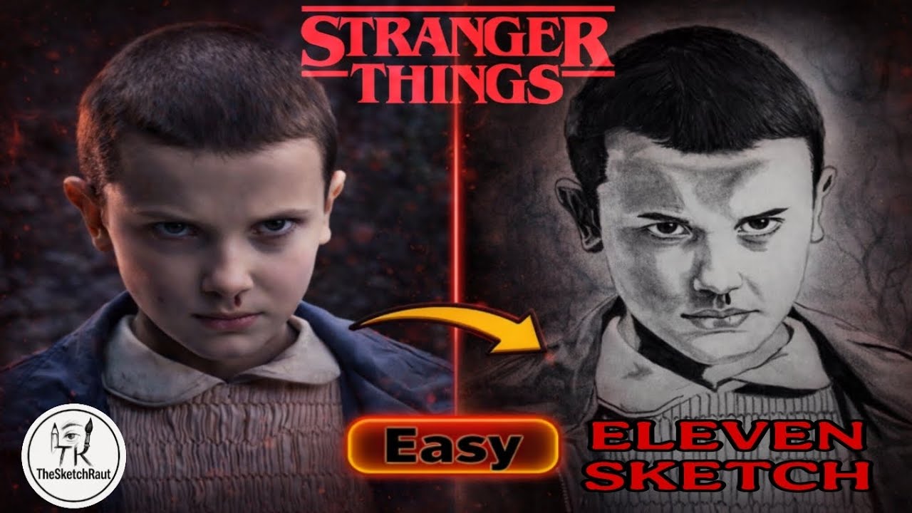 How to draw ELEVEN from STRANGER THINGS step by step |STRANGER THINGS SEASON 5