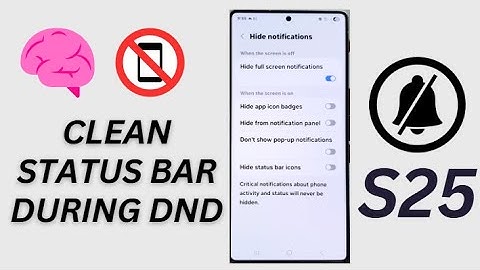 🚫 Hide Status Bar Icons During DND on Galaxy S25 – Clean Look Activated!