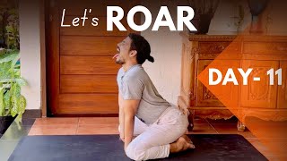 DAY 11 | LETS ROAR | Boost Confidence | 21 Days Yoga Challenge | ​⁠@PrashantjYoga