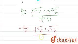 The Value Of Limxrarr Oosqrt3X2-1Sqrt2X2-14X3, Is
