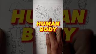 How to Draw Human Body simple geometry shapes shorts