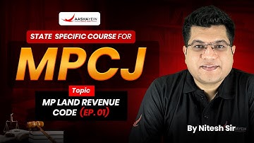 MP Land Revenue Code 1959 | Important Provisions MPLRC | MPCJ 2025 By Nitesh Sir