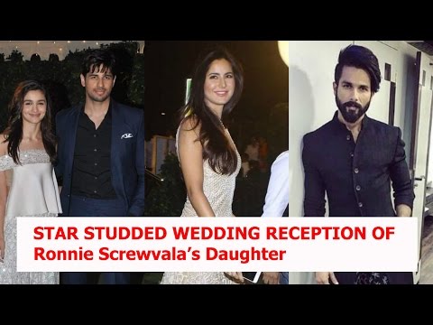 Sidharth Alia Katrina Sonakshi Other Stars At Ronnie Screwvala Daughter Wedding Reception Youtube When media tycoon ronnie screwvala hosts a wedding reception for his daughter trishya, you know a big, fat bollywood wedding is on the cards. youtube
