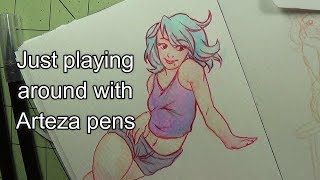 Testing Arteza real brush pens | Not Sponsored, Just messing around