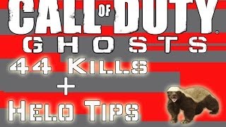 Call Of Duty Ghosts Multiplayer Gameplay - 44 Kills + Helo Pilot Tips