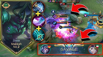 DID YOU KNOW ZHASK WAS THIS STRONG?!! ZHASK SAVAGE GAMEPLAY  !! MOBILE LEGENDS 