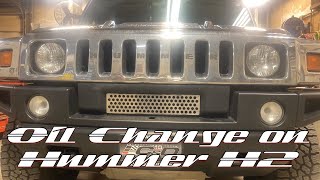Hummer H2 oil change 2002-09