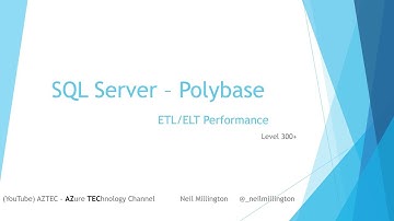 SQL Polybase - performance importing (ETL/ELT)