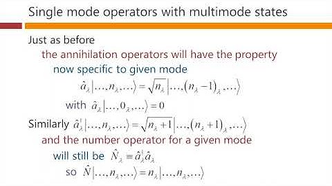 Multimode photon states – David Miller