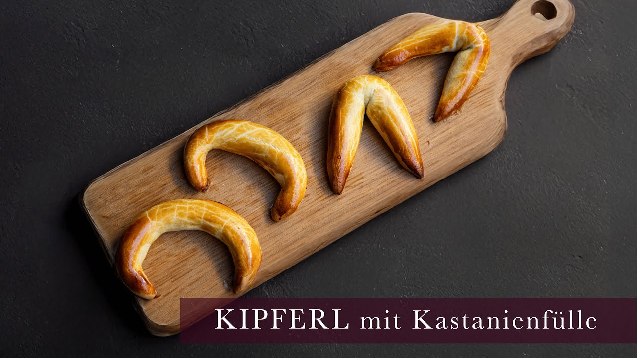 Kipferl mit Kastanienfülle - Einfaches Rezept zum selber backen