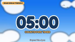 5 Minute Countdown Timer 🌤️ Relaxing Sky Timer for Brain Breaks