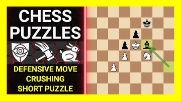 Chess Puzzles to Practice. Themes: Defensive move, Crushing, Short puzzle. Learn Chess