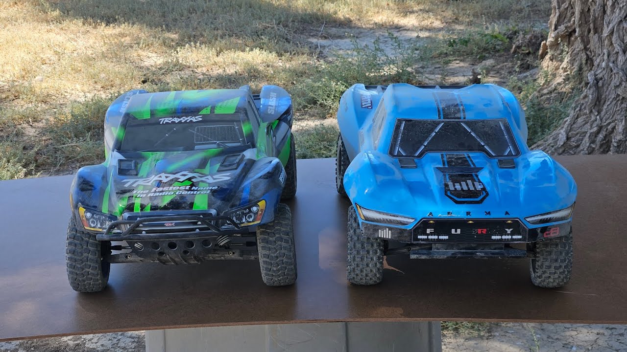 Arrma Fury VS Traxxas Slash (basic comparison and driving) 