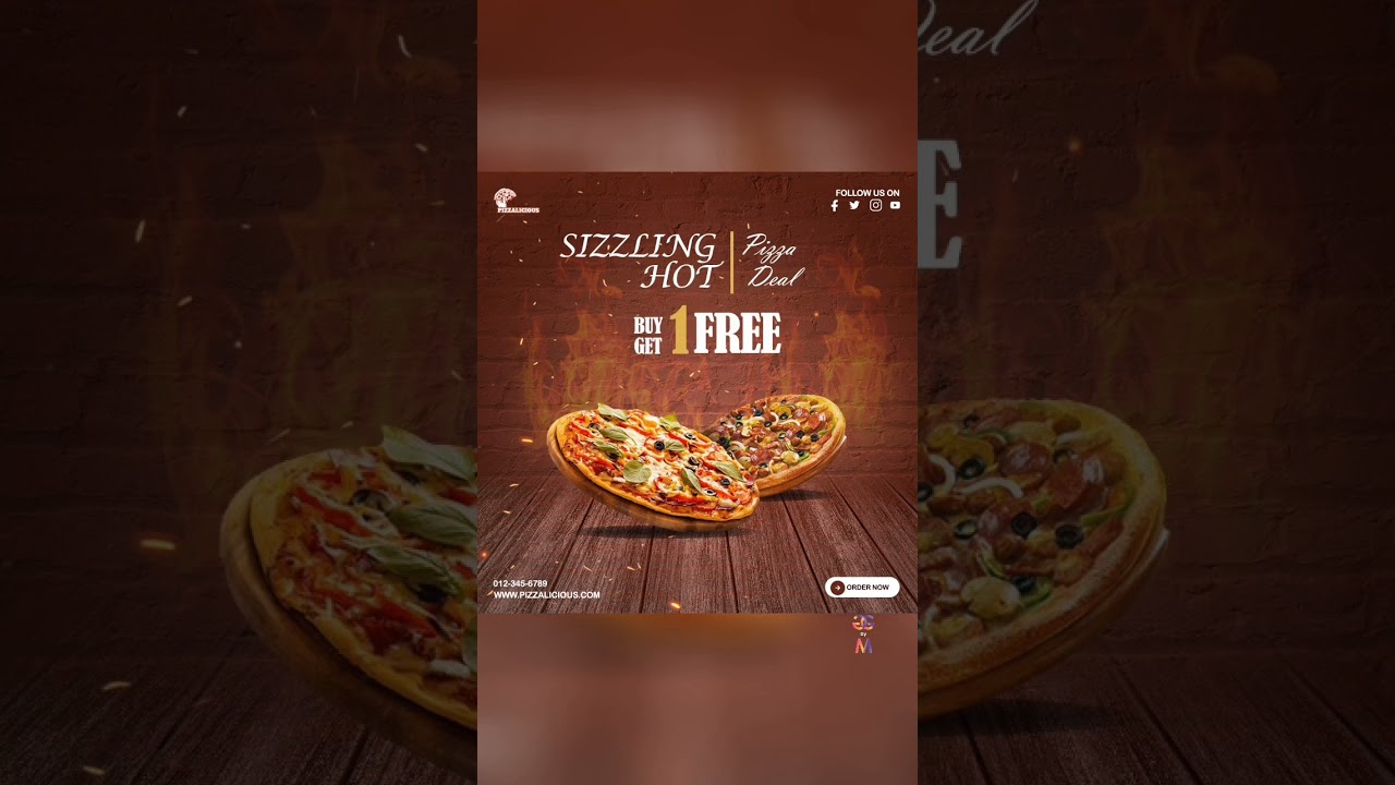 Pizza Poster | graphic designer design process #photoshop #art #graphicdesigner #illustration