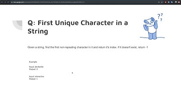 Ace Algorithms and Programming Interviews in Swift: First Unique Char in String