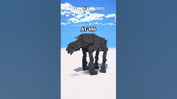 1:1 First Order Gorilla Walker AT-M6 Minecraft Star Wars design timelapse  #battlefront3