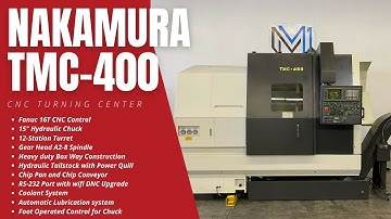 Nakamura TMC-400 CNC Turning Center 15″ Chuck, Tailstock & chip conveyor - MachineStation # 1962