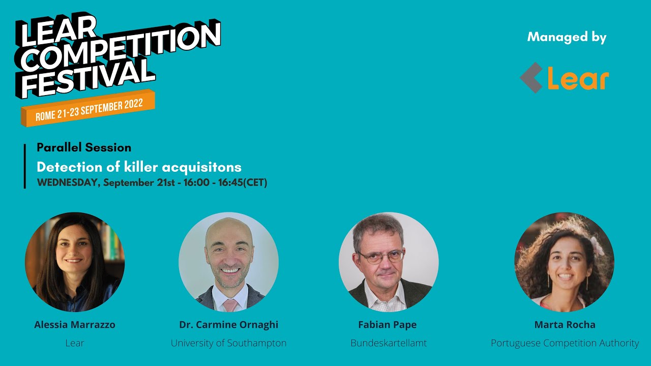 LCF 2022: Detection of killer acquisitions. By Lear