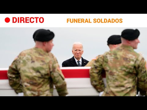 EE.UU.: BIDEN recibe los CUERPOS de los TRES SOLDADOS ASESINADOS en JORDANIA | RTVE  Noticias