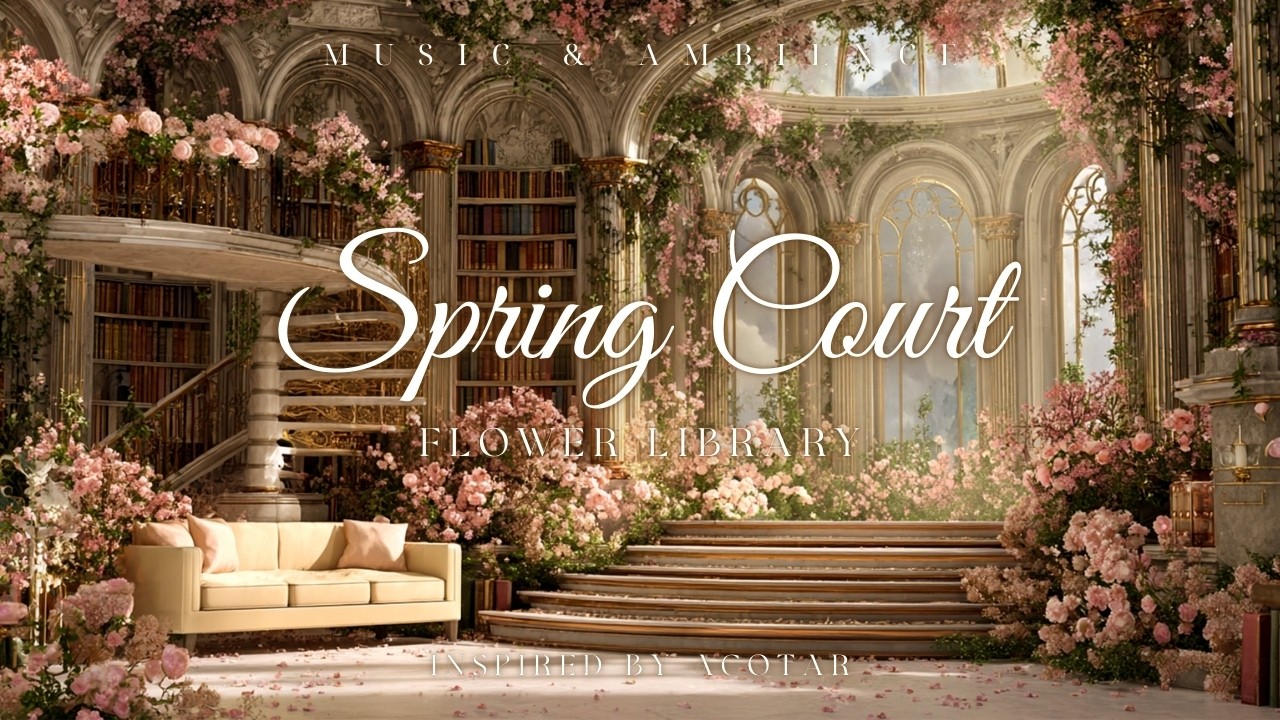 Flower Library 🌸 ACOTAR Inspired Music | Enchanted Garden Ambience for Reading, Study & Relaxation