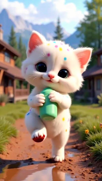 Cute Cat Videos | A Ram Sam Sam Guli Guli Chiki Toonz Song #shorts #catlovers #aramsamsam #kidssong
