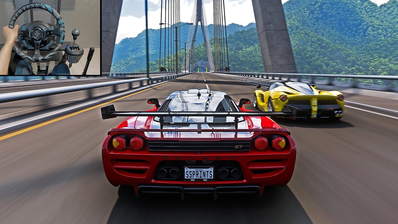 1600HP Saleen S7 LM Goliath Race | Forza Horizon 5 Steering Wheel Gameplay