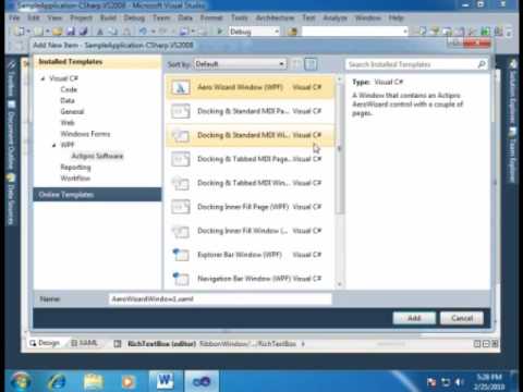 Actipro WPF Studio / Visual Studio 2010 Designer Integration