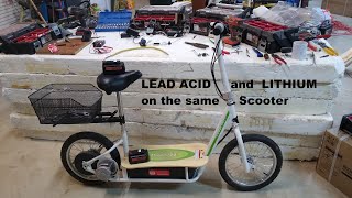 Electric Scooter with Lithium & Lead acid battery Hybrid power