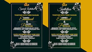 How To Design a WEDDING INVITATION CARD | Photoshop Tutorials screenshot 4