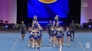 Team Scotland Youth All Girl Median ICU World Cheerleading Championship 2024 Semi Finals