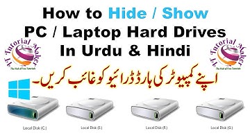 How to Hide/Show PC Laptop Hard Drive Without Software Urdu Hindi Tutorial