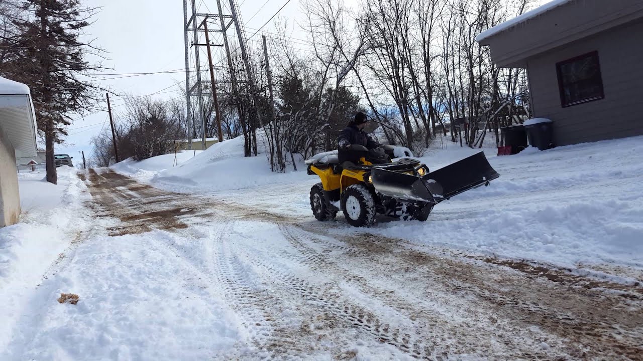 Plowing with my Can-Am Outlander 1000