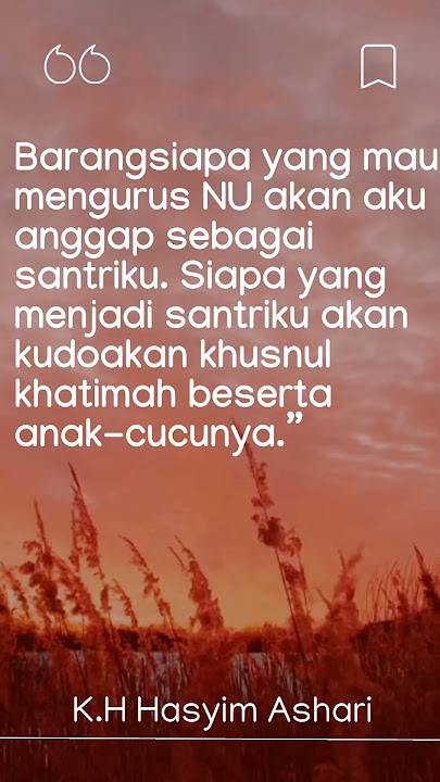 Kata Bijak K.H Hasyim Ashari #viral