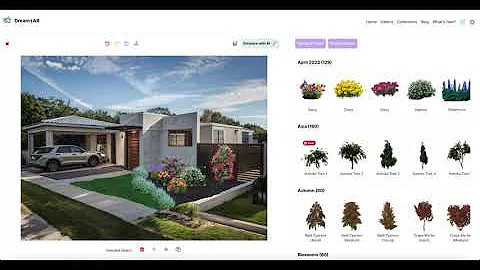 DreamzAR Landscape Design - 2D Design Editor - Add Plants